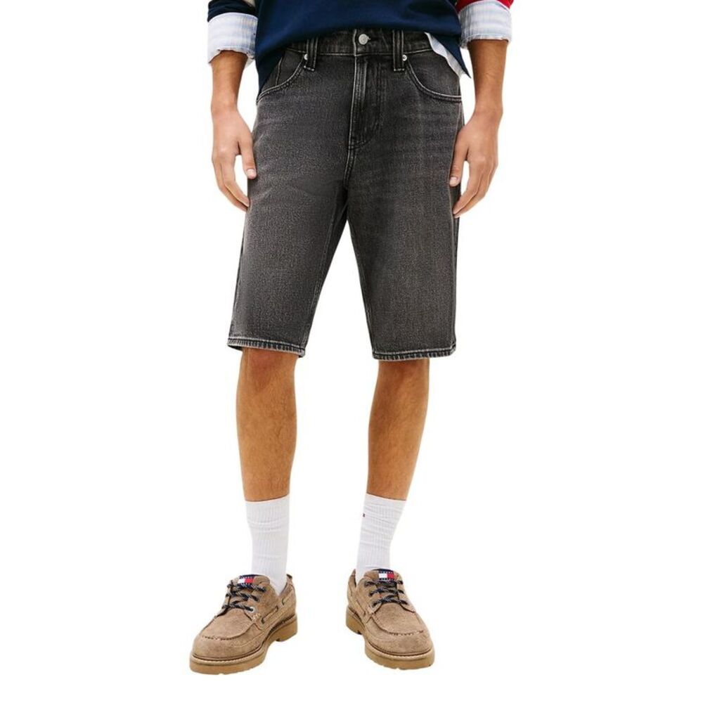 Tommy Hilfiger Jeans Black Recycled Cotton Bermuda Men's Shorts